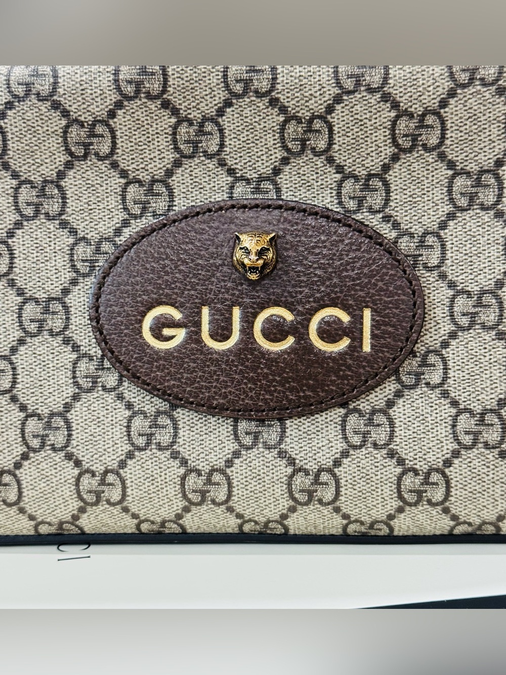 GUCCI GG Supreme Monogram Web Neo Vintage Camera Bag Beige New Acero Crop - Picture 13 of 15